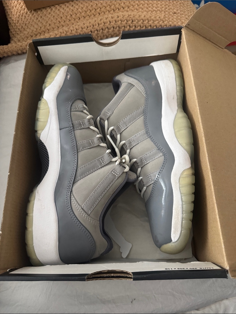 Jordan Low Top Sneakers in Grey and White